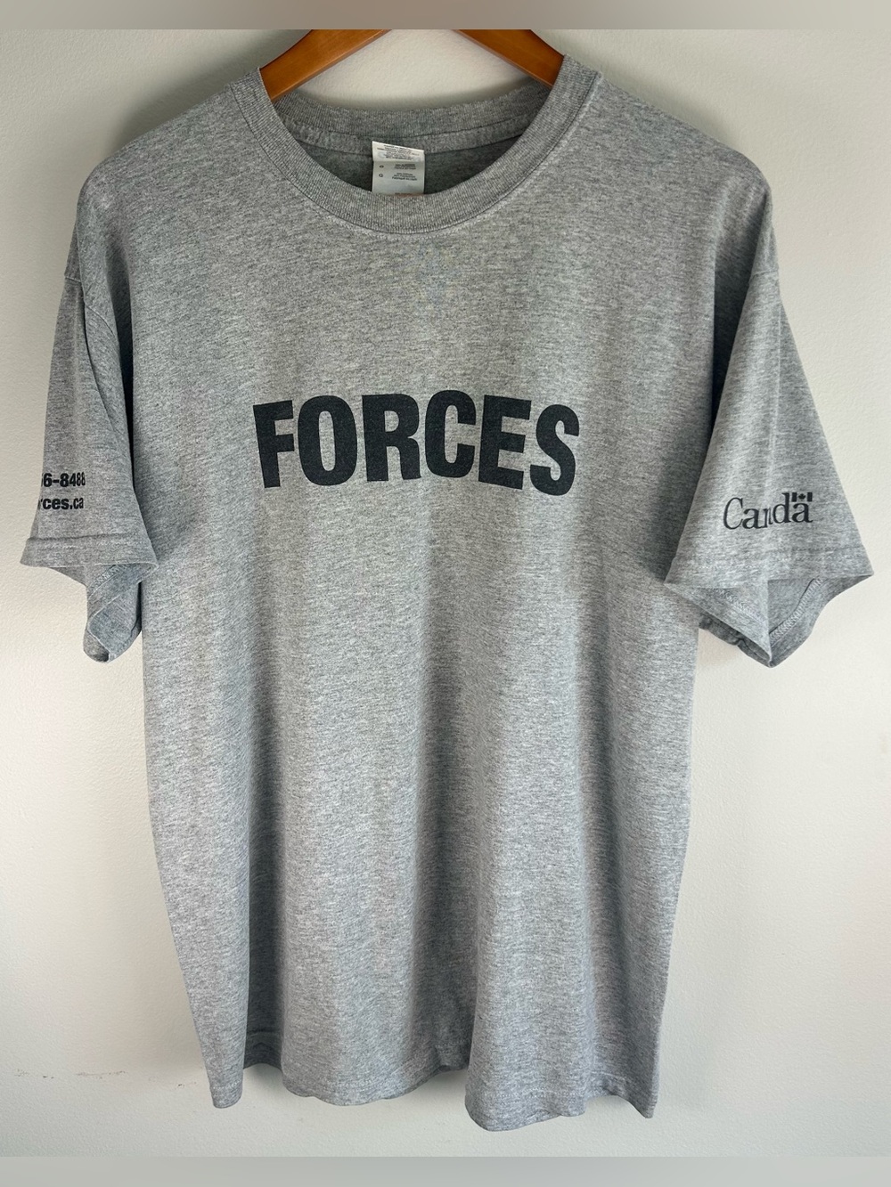 Gildan Canadian Forces Military Operations T-shirt Adult Sz L Gray Vintage 2006